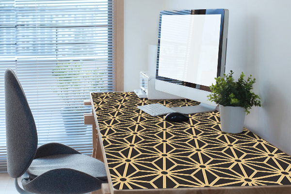 Stort skrivbordsunderlägg Kub -pattern