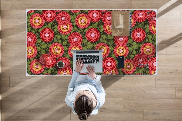 Stort skrivbordsunderlägg Geometriska blommor
