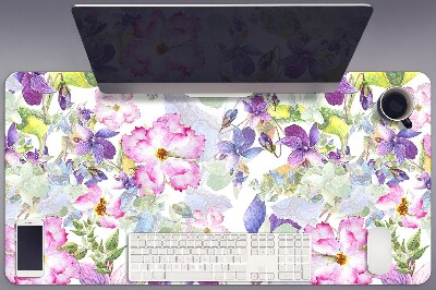 Stort skrivbordsunderlägg Lila blommor