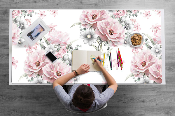 Stort skrivbordsunderlägg Blommor