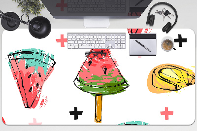 Stort skrivbordsunderlägg Vattenmelon på en pinne