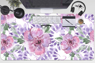 Stort skrivbordsunderlägg Lila blommor