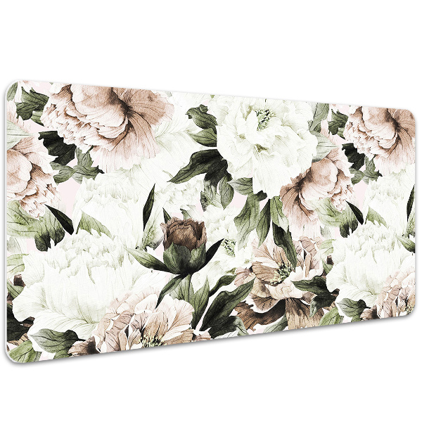 Skrivbordsunderlägg Blommande pioner