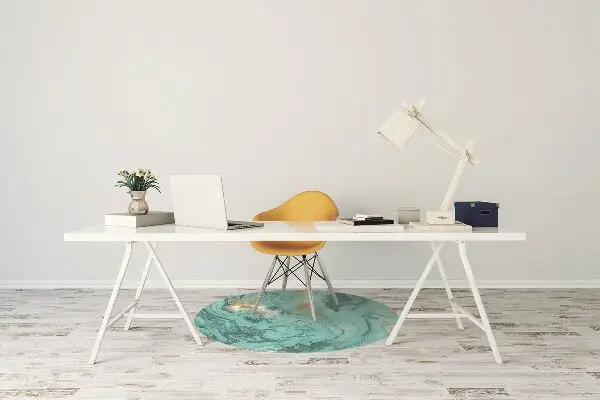 Golvskydd kontorsstol Turkos marmor