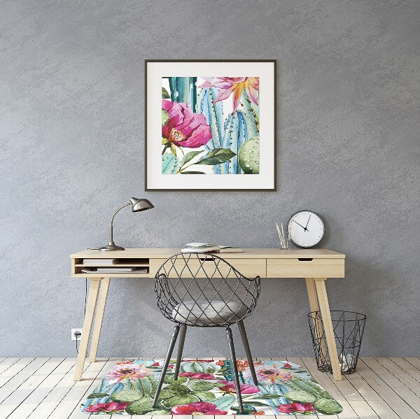 Golvskydd kontorsstol Kaktusblommor