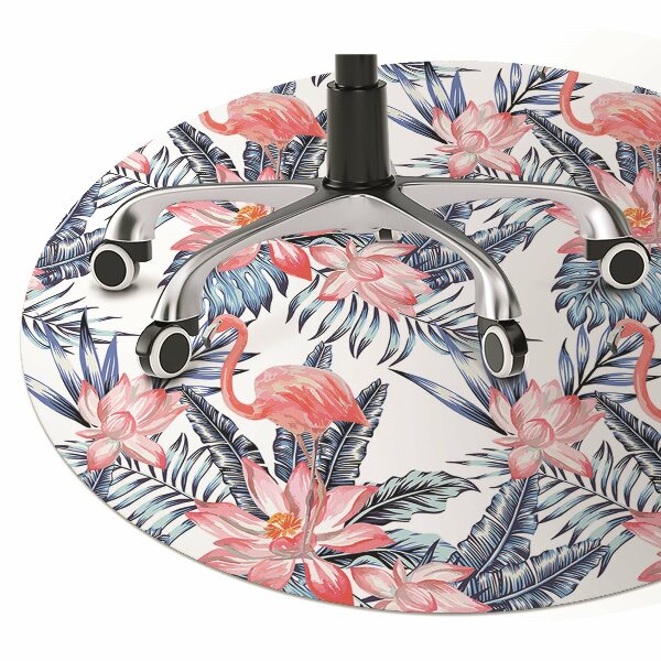 Golvskydd kontorsstol Målad flamingo
