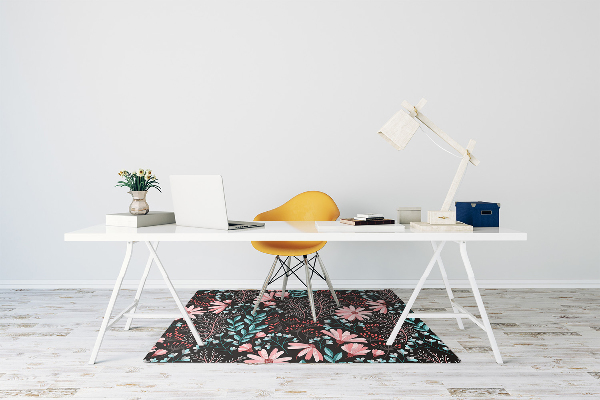 Golvskydd kontorsstol Vintage blommor