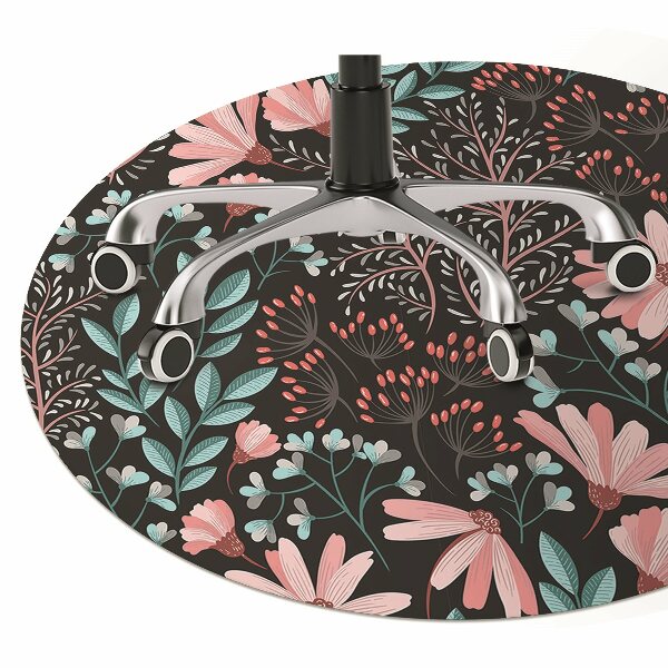 Golvskydd kontorsstol Vintage blommor