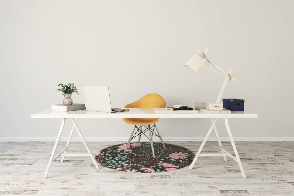 Golvskydd kontorsstol Vintage blommor