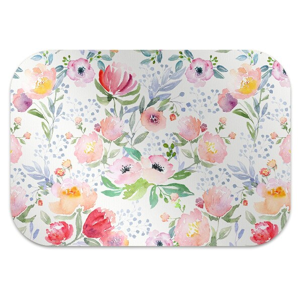 Golvskydd kontorsstol Pastellblommor