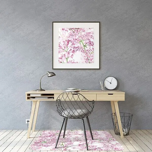 Golvskydd kontorsstol Lila blommor