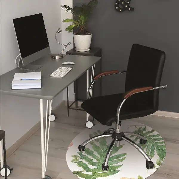 Golvskydd kontorsstol Blad och blommor