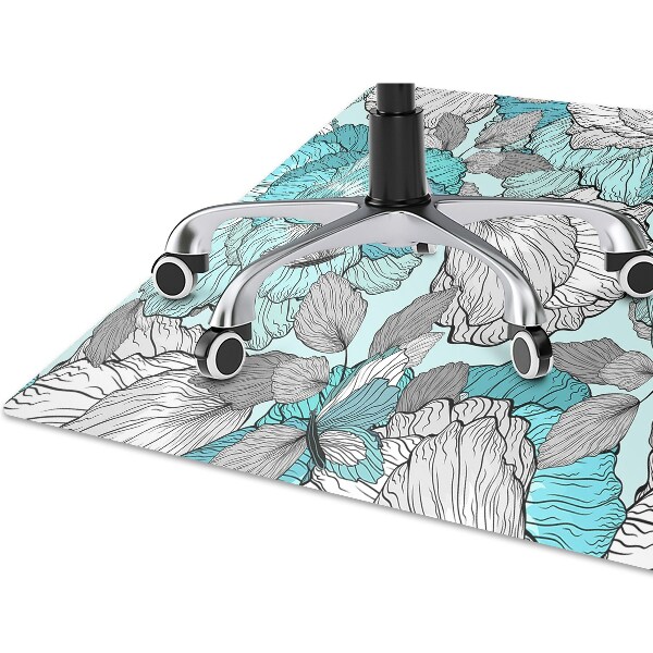 Golvskydd kontorsstol Doodle blommor