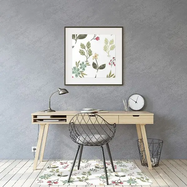 Golvskydd kontorsstol Bär och blommor