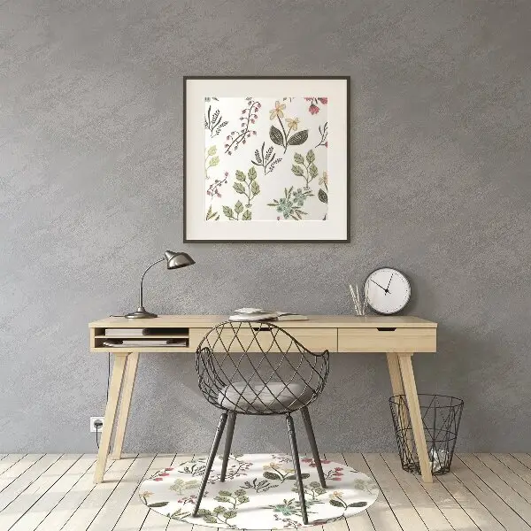 Golvskydd kontorsstol Bär och blommor