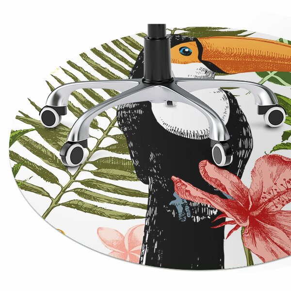 Golvskydd kontorsstol Tukan och ananas