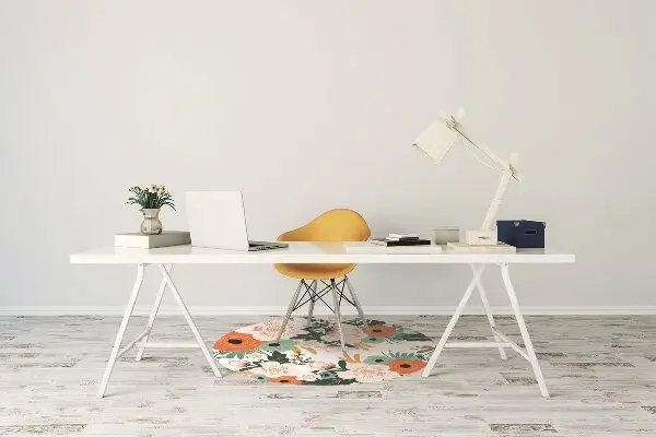 Golvskydd kontorsstol Färgglada blommor