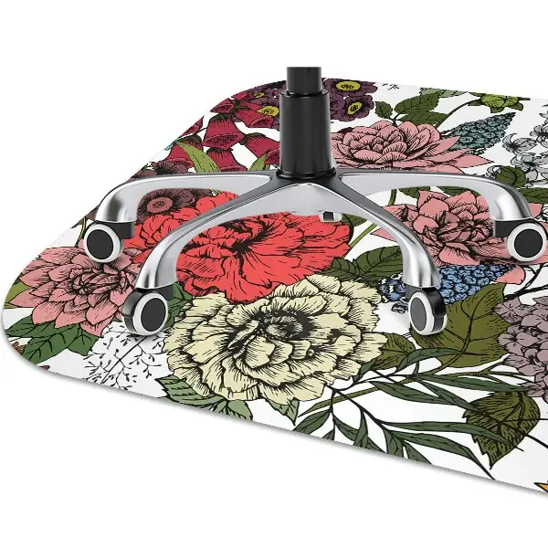 Matta under kontorsstol Höstblommor