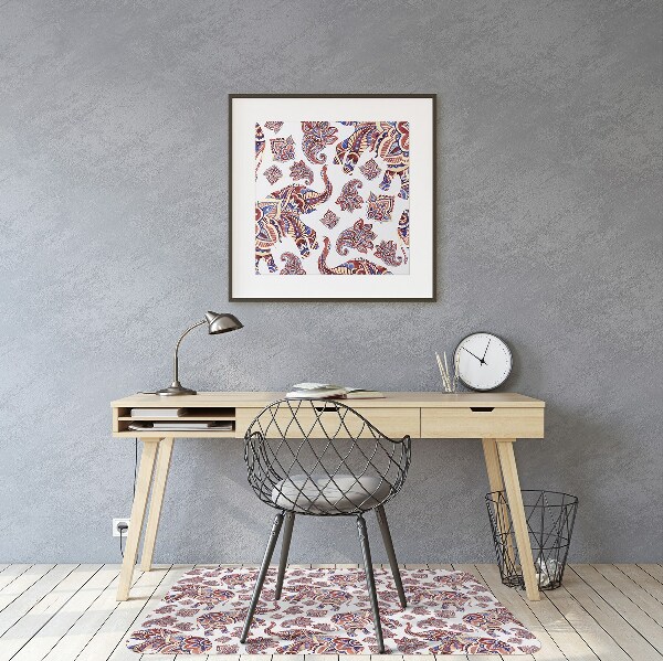Matta under kontorsstol Paisley elefant