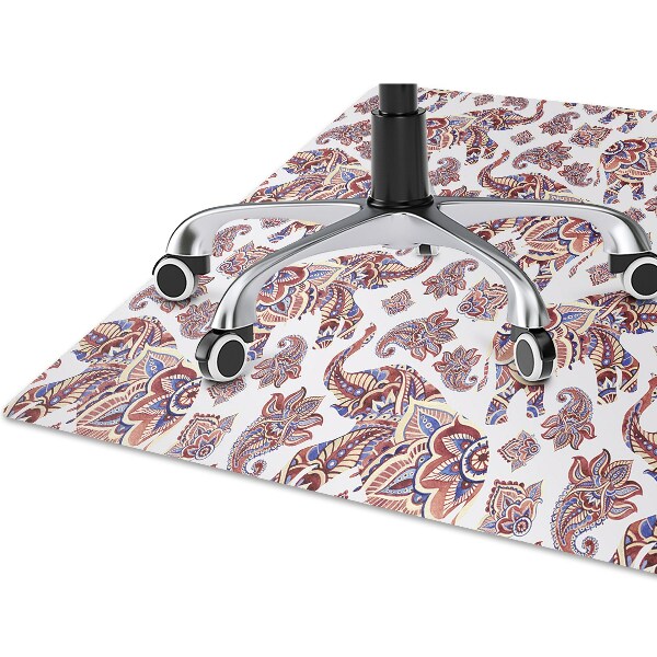 Matta under kontorsstol Paisley elefant
