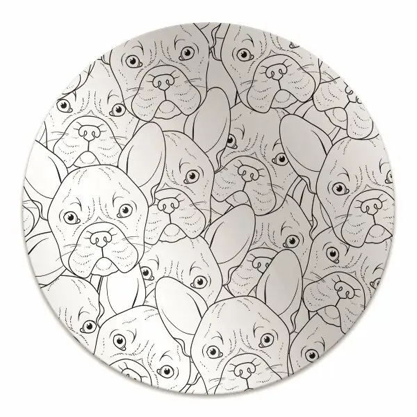 Matta under kontorsstol Bulldogghund