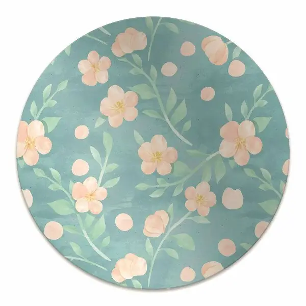 Matta under kontorsstol Pastellblommor