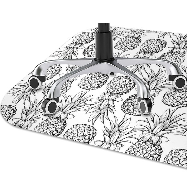 Matta under kontorsstol Ananas