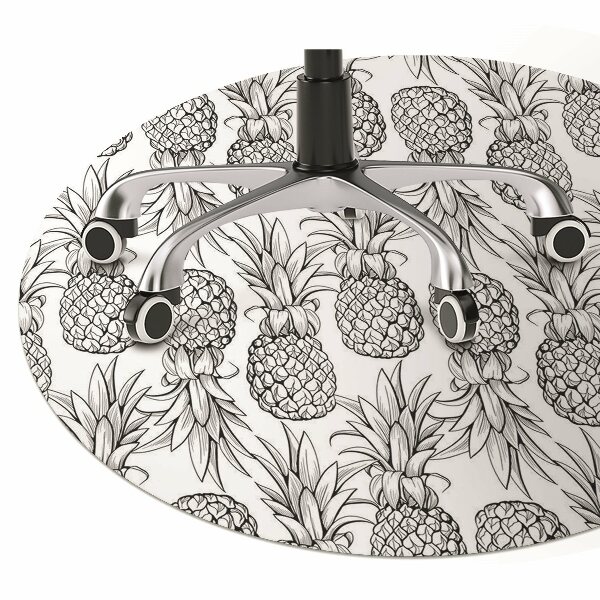 Matta under kontorsstol Ananas