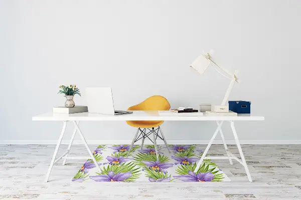 Matta kontorsstol Lila blommor