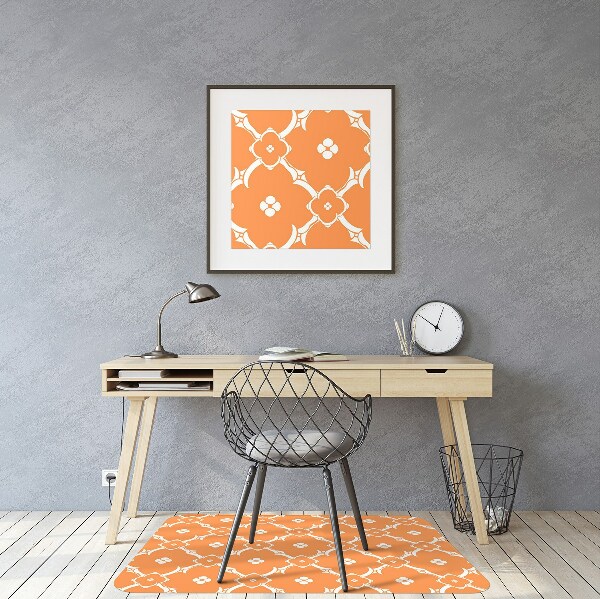 Matta kontorsstol Orange blommor