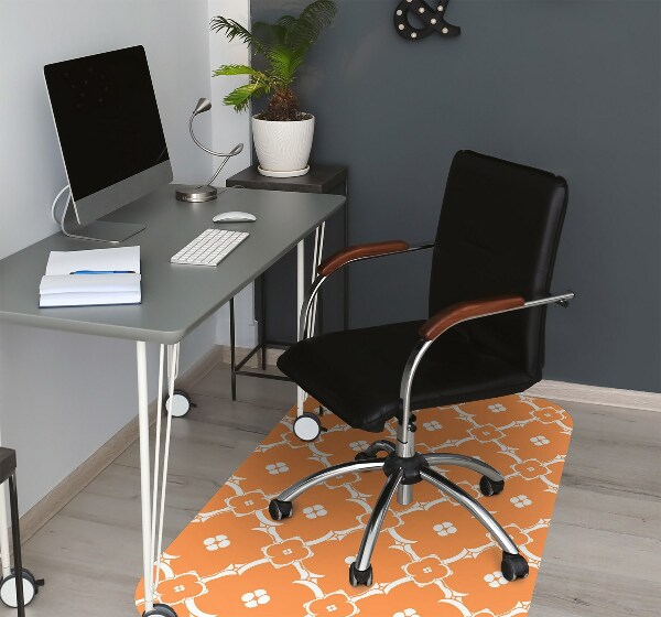 Matta kontorsstol Orange blommor