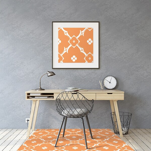 Matta kontorsstol Orange blommor
