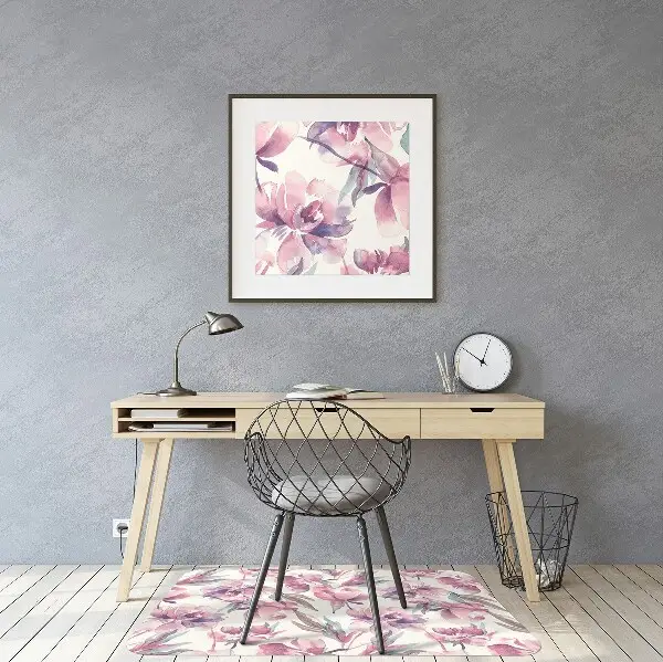 Matta kontorsstol Rosa blommor