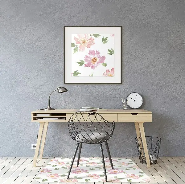 Matta kontorsstol Akvarellblommor