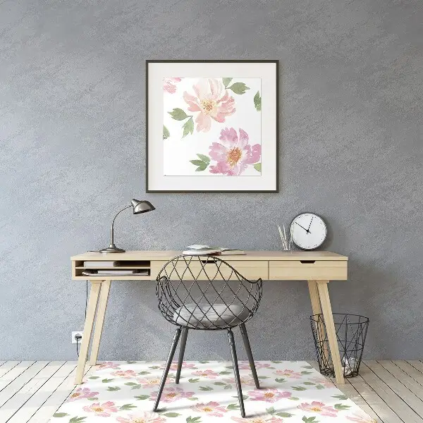 Matta kontorsstol Akvarellblommor