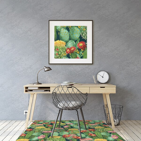 Matta kontorsstol Blommande kaktus