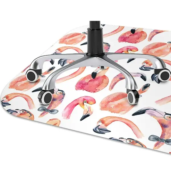 Kontorsstol matta Crazy flamingos