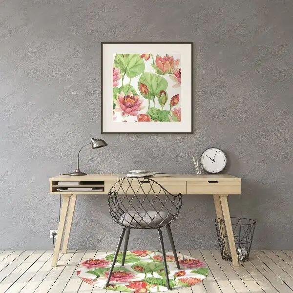 Kontorsstol matta Lotos blomma lämnar