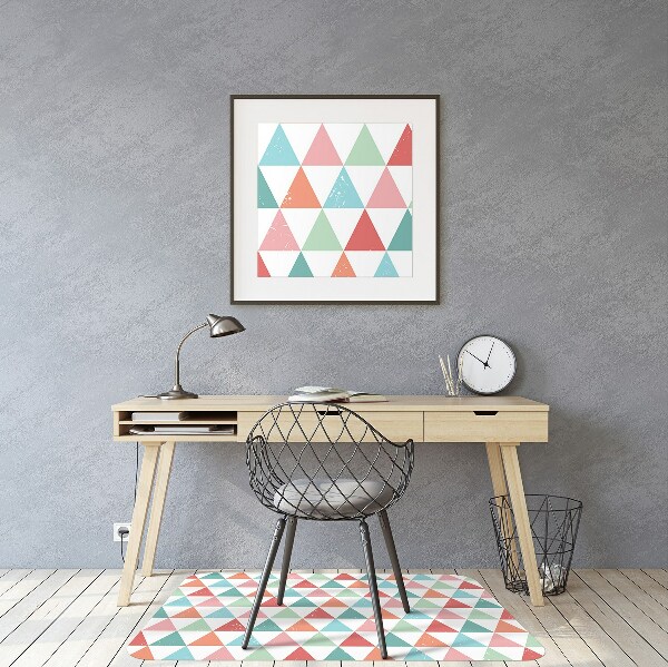 Kontorsstol matta Färgglada trianglar