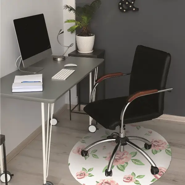 Kontorsstol matta Pastellblommor