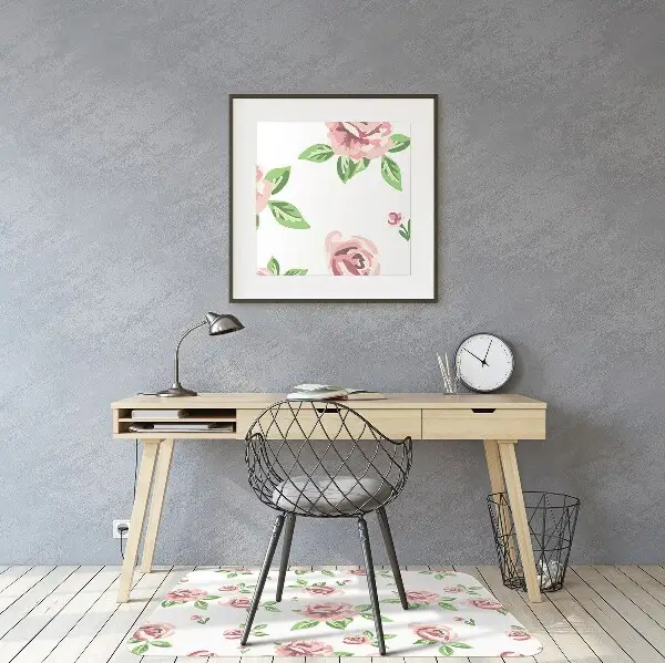 Kontorsstol matta Pastellblommor