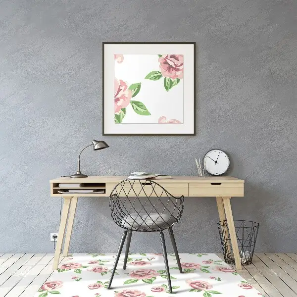 Kontorsstol matta Pastellblommor