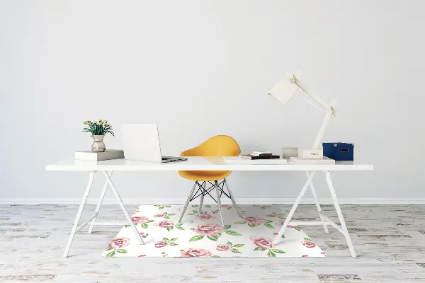 Kontorsstol matta Pastellblommor