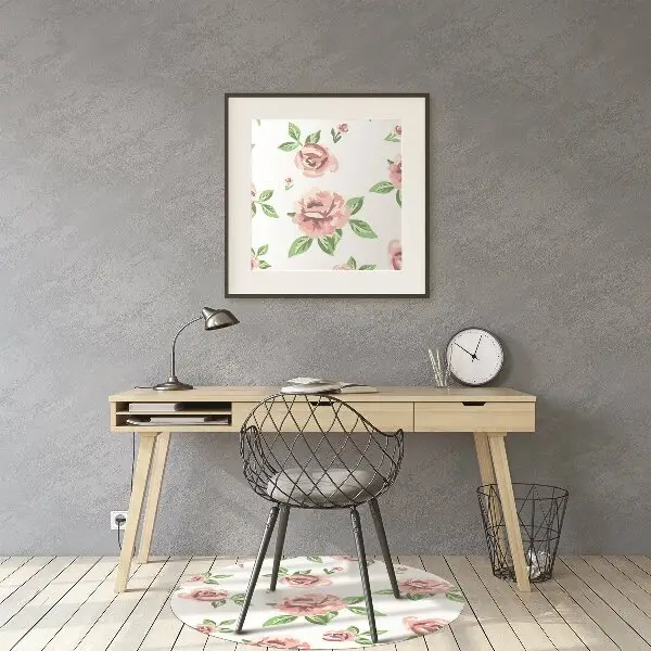 Kontorsstol matta Pastellblommor