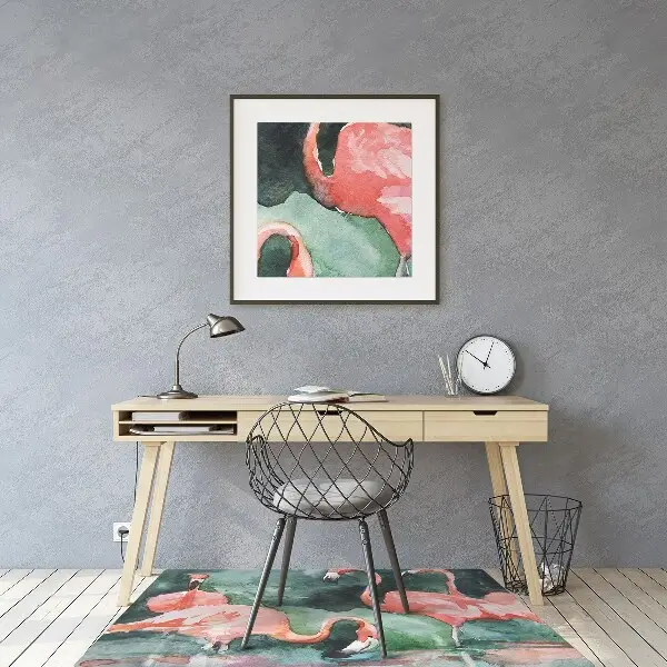 Kontorsstol matta Målade flamingos