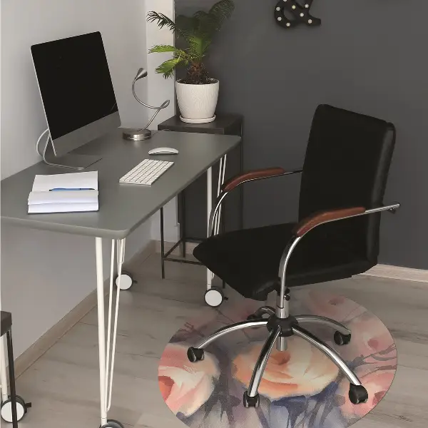 Kontorsstol matta Orange rosor