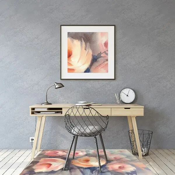 Kontorsstol matta Orange rosor