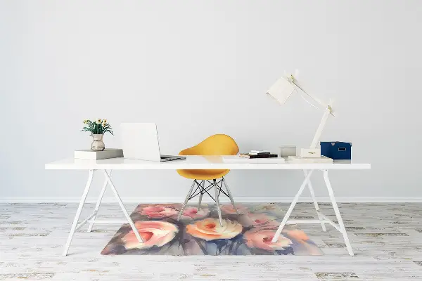 Kontorsstol matta Orange rosor