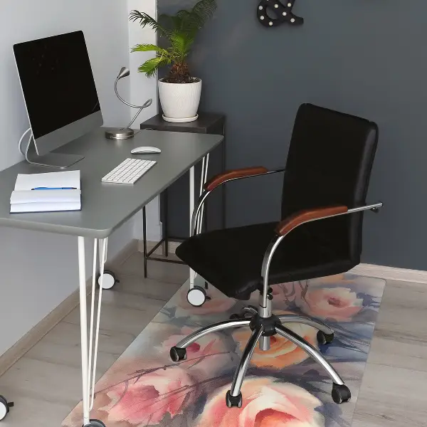 Kontorsstol matta Orange rosor