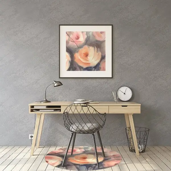Kontorsstol matta Orange rosor